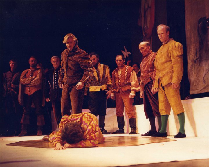 Picture of Rigaletto, 1988, kindly sent in by Justin Bindley (Marullo having just thrown Rigoletto - Colin Morris to the floor)